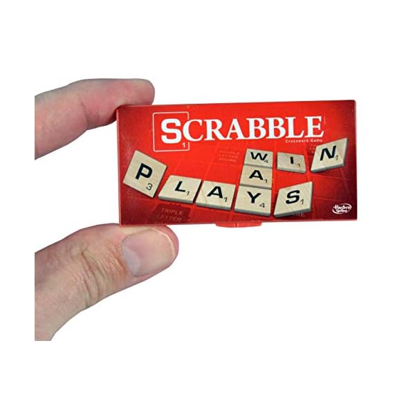 World's Smallest Scrabble, Miniature Magnetic Board, 98 Letters, 5 Blank Tiles & Portable Case, Family Game, Classic Scrabble Game, Perfect for Stocking Stuffers, Easter Gifts, Party Favors, Ages 8+