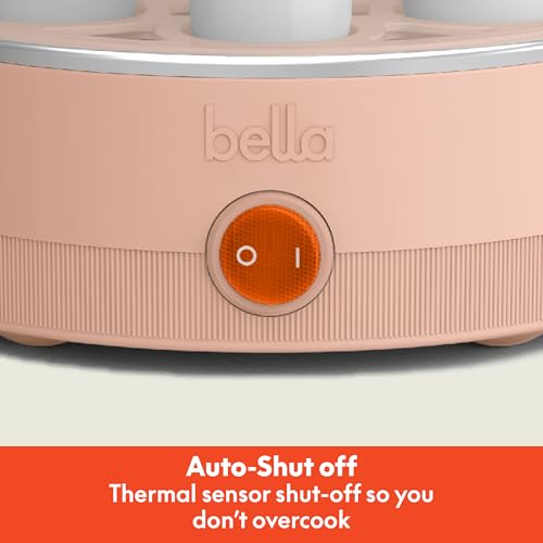 Image of bella Electric Egg Cooker, 14 Eggs Capacity Tray, Double Stack, for Poached, Scrambled, Hard, Medium & Soft Boiled Eggs, Omelets and Steamed Dumplings, Auto Shutoff, 360 Watt, Blossom
