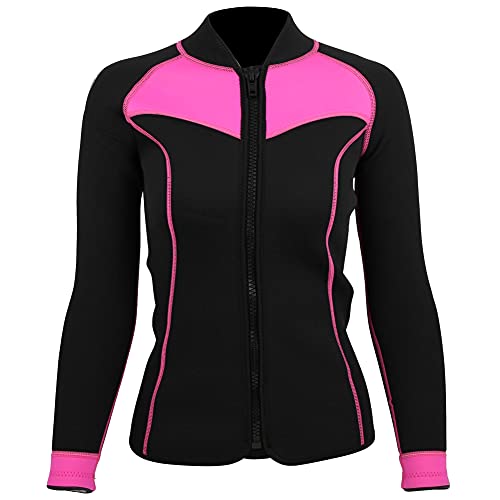 Camiseta mujer manga larga para wetsuit con protección solar, material neopreno y nylon, ajuste elástico cómodo para surfing, snorkel y natación miniatura 1