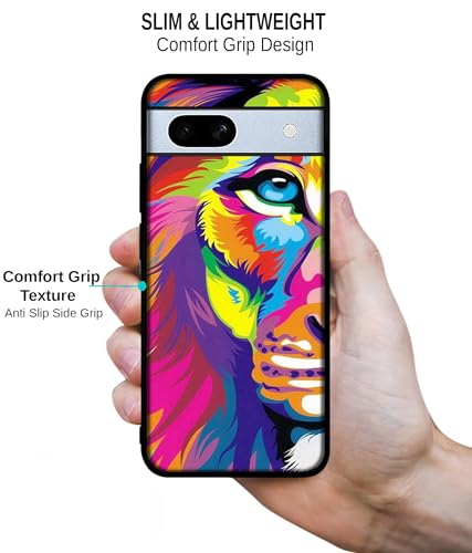 Image of Lion Design Premium 2D Printed Metal Back Case Cover for Google Pixel 7A 5G