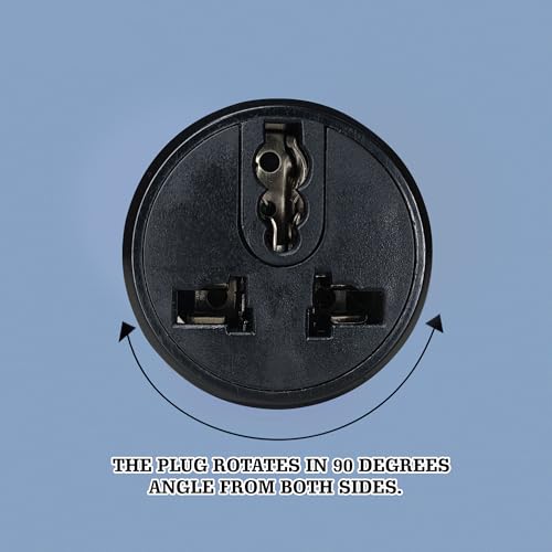 Image of MX 3 pin Universal Socket 5 amp to 5 amp Converter Plug 240v Travel Adapter 3 pin 2 pin Round Conversion Plug rotatable Upto 180 Pack of 3