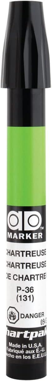 The Original Chartpak, Tri-Nib, Chartreuse, 1 Each (P36)