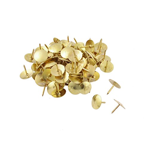 SNOWINSPRING 100 pcs par Pack de punaise de bureau de la couleur or