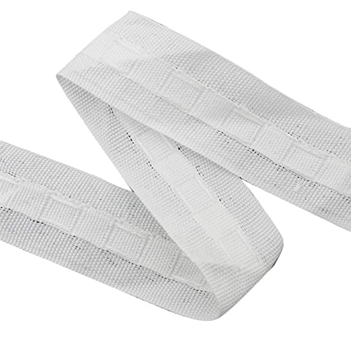 Image of HUNNY- BUNCH Premium Home Decor Narrow Shading White Curtain Tape with Strong Toughness and Heavy Fabric for 1 Inches Hook (Width: 1 inch) (25 Meters)