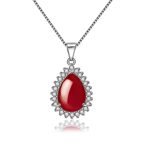 Émeraude, Rubis, Zircon en Pendentif Argent 925, le Cadeau Idéal pour Femme