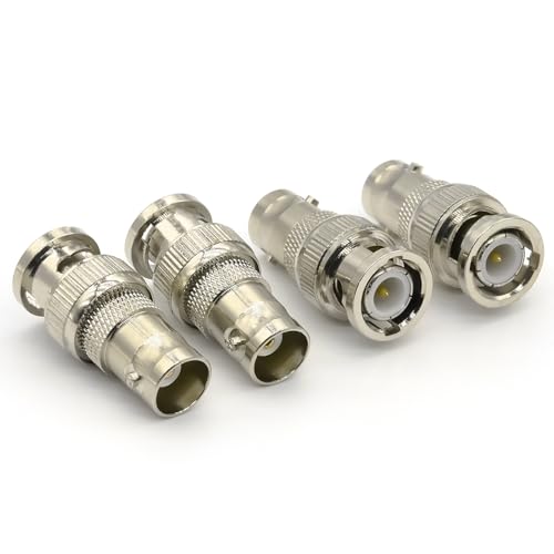 Adaptador BNC Macho a Hembra 4 Piezas miniatura 6