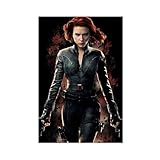 Black Widow Natasha Johansson Movie Poster 2 Canvas Poster Bedroom Decor Landscape Office Room Decor Gift Unframe:16x24inch(40x60cm)