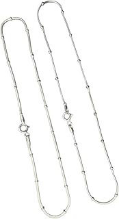 haritha gems & jewels 925 Sterling Silver Anklets for Women, Beaded Design, Set of 2-picture-13