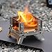 GMBYLBY Durability Stainless Steel Compacts Camp Stove Cooking Stove for Backpacking Hiking Essential Heats Borosilicate Glass Stove