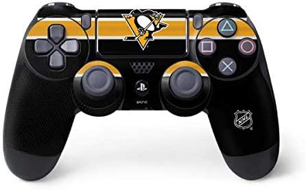Skinit Decal Gaming Skin for PS4 Controller - Officially Licensed NHL Pittsburgh Penguins Jersey Design