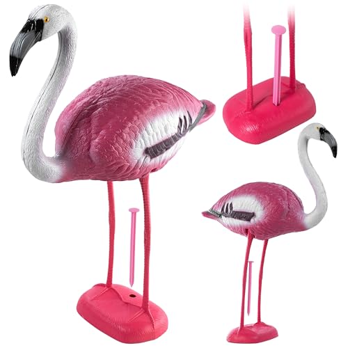 KADAX Garten-Flamingofigur, 80cm Dekofigur Flamingo, Gartenstecker aus...