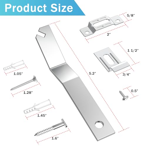 Image of Security Hanging Kits with T-Head Screws-25 Packs -Security Picture Hangers for Cleats Kits,Complete T-Lock Security Hanger Set for Wood & Metal Frames,Anti-Theft Security Lock Picture Hangers