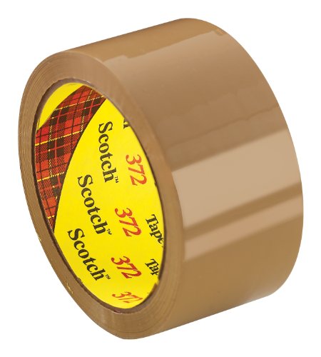 Scotch Box Sealing Tape 372 Tan, 48 mm x 50 m (Case of 36)