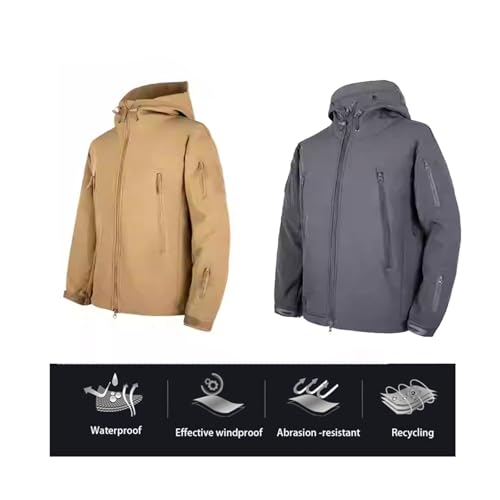 Ternos De Esqui Masculinos, Conjunto De 2 Peças De Terno De Esqui Com Capuz Quente À Prova De Vento