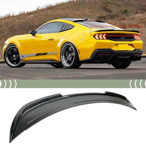FITS 2024-2026 Ford Mustang S650 Glossy Black Track Pack GT Style Trunk Spoiler Wing