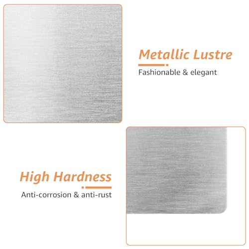 MUXHEL 10 Stück 86 x 54mm Metall Visitenkarten Rohlinge, 0.9mm dick Gravierte Visitenkarte, Edelstahl Rohlinge Namenskarte Lasergravierte Visitenkarte, Visitenkarten Blanko für DIY Laserdruck Gravur