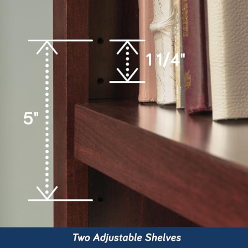 Image of Sauder Miscellaneous Storage 3-Shelf Bookcase / Book shelf, Select Cherry finish