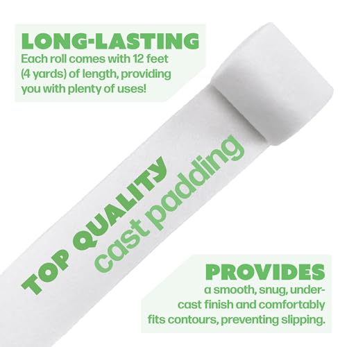 Cast Padding 480 Rolls 3” x 12ft, Individually Wrapped, Undercast Padding, Gauze Bandage for Halloween Wrap Bandage Art Projects, Body Casts, Mask Making, Hobby Craft, Wound Care, Orthopedic miniatura 3