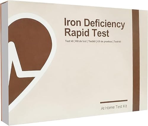 Anemia Home Test Kit, Fast Iron Deficiency Test for Iron Testing | Ferritin Test Kit for Anemia (1 Test)