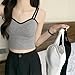 Girls Tops Built-in Bra V-Neck Crop Top Teen Camisole with Adjustable Straps Bralette Slim Fit Cami Tops for Girls