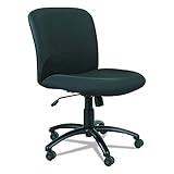 Safco Products Uber Big and Tall Mid Back Chair 3491BL, Black, Rated for 24/7 Use, Holds up to 500 lbs. (Optional arms sold separately)