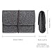 ProCase Felt Storage Case Bag Accessories Organizer for MacBook Laptop Mouse Power Adapter Cables Computer Electronics Cellphone Accessories Charger SSD HHD -Black