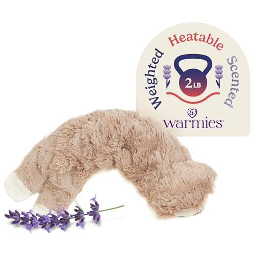 warmies Microwavable Neck & Shoulder Wrap - Heating & Cooling Plush Pad for Calming Relaxation - Weighted & Heated Neck Warmer with Scented Lavender - Microwave Heat Pad for Aches & Pain – Sloth