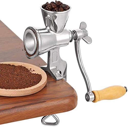 Manuelle Kaffeemühle, Handmühle aus Edelstahl Espressomühle,Präzise Mahlgradeinstellung stufenlos,Tragbare Kaffee mühle