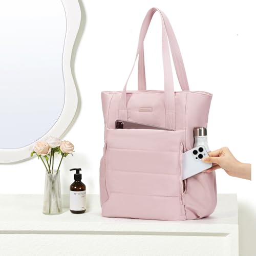 Image of NISHEL Travel Puffy Tote Bag For Women, Ultra-Lightweight Large Tote Purse For Office Day And a Short Weekend Getaway