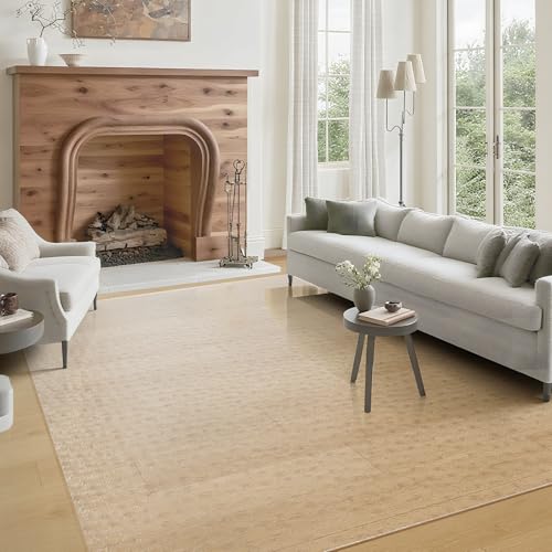 Tydle Clear Floor Mat for Home, 5' × 7' Plastic Area Mat for Living Room, Waterproof Area Rug for Under Dining Table, Large Office Chair Mat for Hard Floors (Clear-Rose)