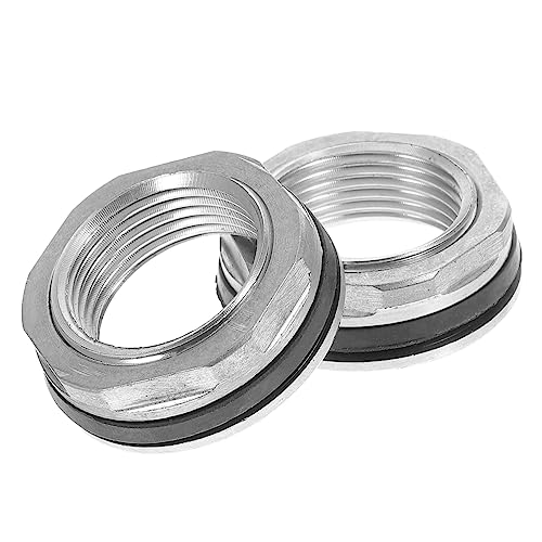 KICHOUSE Water Tank Connectors 2pcs Stainless Steel Connector for Water Tank Bulkhead Water Tank Supplies Acid Alkali Resistant