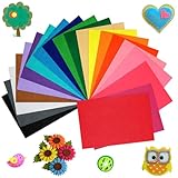 BOUBONI 20 Pcs Soft Felt Fabric Sheet 8' x 12' Assorted Color Felt Fabric Sheets for Crafts DIY Handcraft Sewing Squares Patchwork Nonwoven