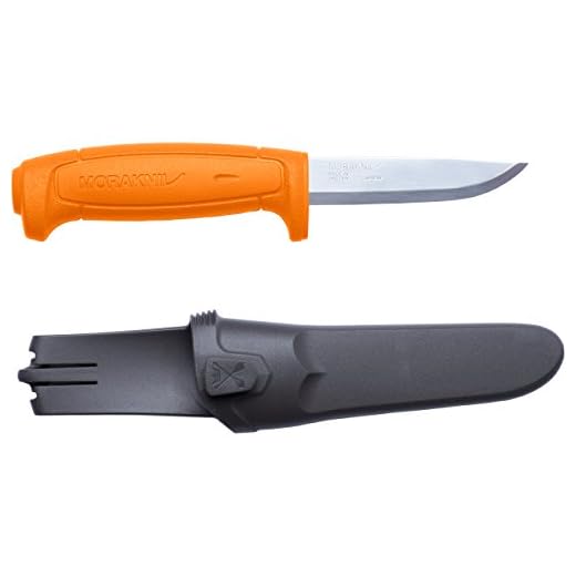 Morakniv Craftline Basic 511 Fixed-Blade Knife with High Carbon Steel Blade and Combi-Sheath, 3.6 Inch