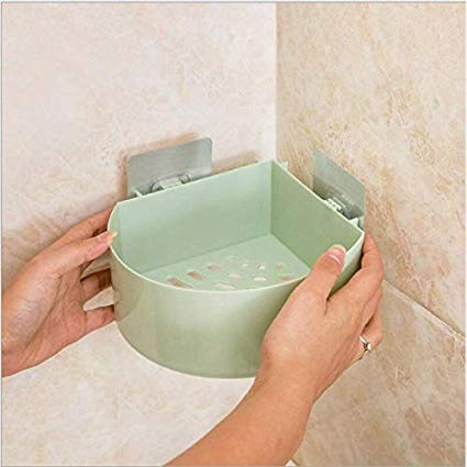 HEMJEX Triangle Soap Holder || Inter Design Bathroom || Kitchen Storage Organizer Triangle Shelf Rack Corner Caddy 1