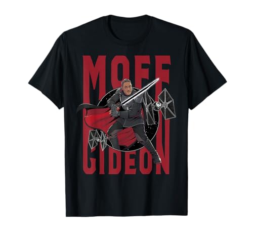 T-shirt The Mandalorian Moff Gideon pour fan de Star Wars en coton noir