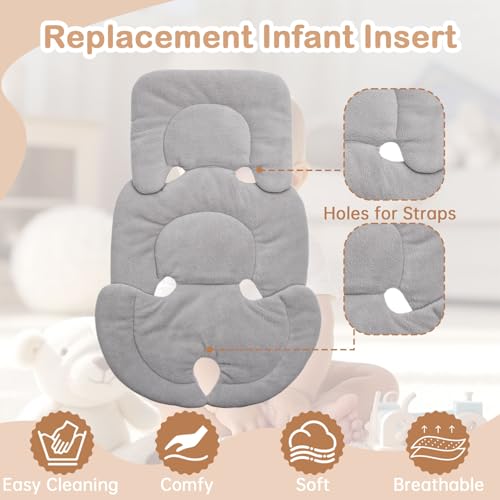 Image of Infant Insert Compatible with Graco Snugride 35 - Car Seat Insert Cushion Pad, Replacement Infant Car Seat Insert for Graco, Soft Pillow, Double-Side Use