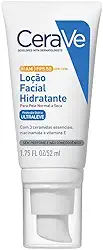 CeraVe Loção Facial Hidratante AM FPS 50 com 3 Ceramidas Essenciais, Ácido Hialurônico e Niacinamida, Hidratação 24h e Proteção UVA/UVB para Pele Normal a Seca, 52g
