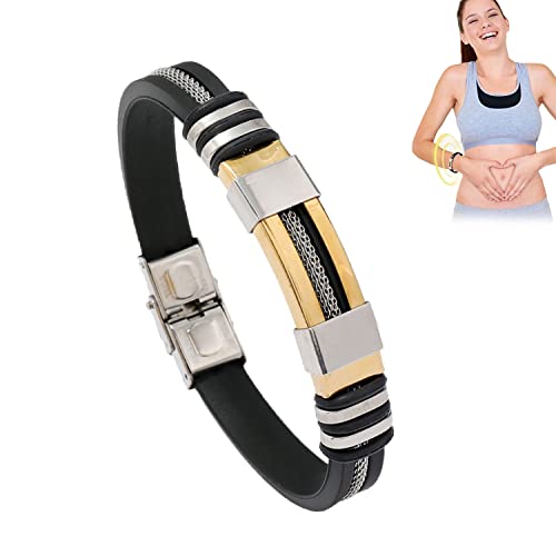 1/2/3pcs Oveallgo Iontitan Vitalityboost Wristband, Apus Ion Therapeutic Lympunclog Titanium Wristband, Titanium Detox Lymph Unclog Magnetic Bracelet, Lymph Unclog Wristband (Gold)