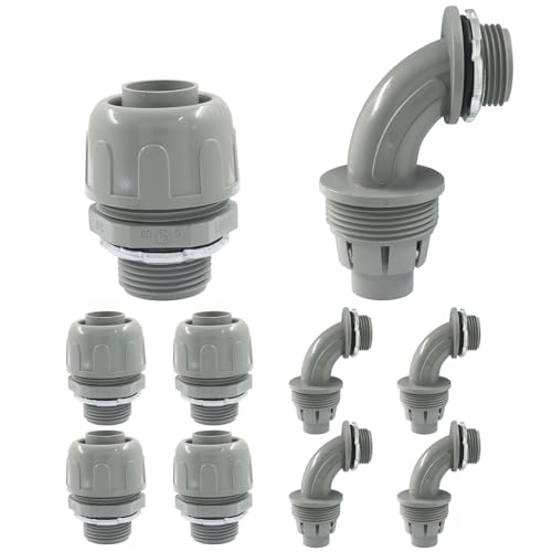 Connecteurs étanches NPT 3/4 pouce lot de 10 raccords de conduit PVC droit et 90