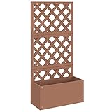 vidaXL Blumenkasten mit Rankgitter Braun 65x33x135 cm WPC