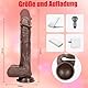 Dildo für Frauen, 23cm Leise 9 Teleskop und Vibrationen mit stoßfunktion Dildo Vibrator, Diloschwanz für Frauen, 42 ℃ beheizbarer Vibratoren für Realistischer G-Punkt (Kaffeefarbe)