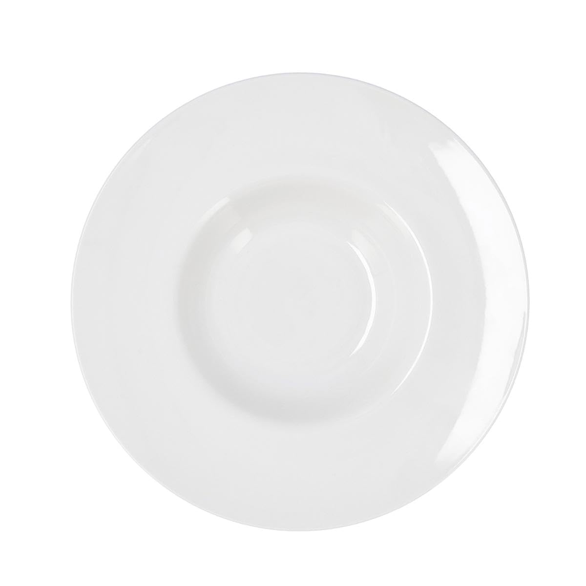 Quid Set de 6 platos risotto Select de porcelana 26,5 cm | Blanco, Porcelana, formato redondo, acabado brillo, 26,5 cm, 6 piezas, apilable, apto para microondas, apto para frigorífico