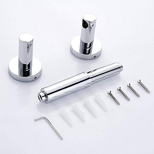 Toilet Roll Paper Holder Stainless Steel Wall Mounted Chrome Toilet Tissue Holder Bathroom Storage Traditional Pivot Towel Dispenser