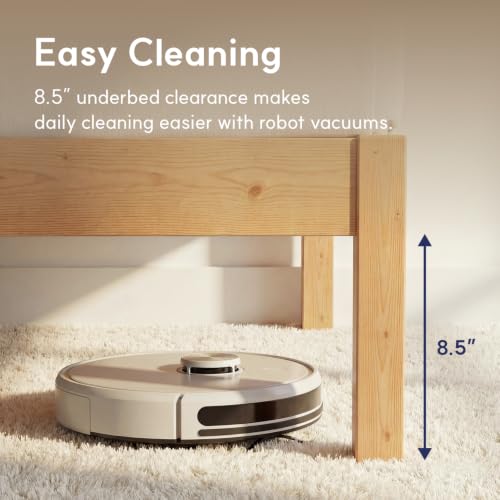 Image of LIFEMENT King Bed Frame Classic Wood Platform, Noise Free, Under Bed Storage, No Box Spring Needed, Easy Assembly, New Natural