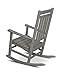 POLYWOOD Estate Rocking Chair, Outdoor Porch Rocker, All-Weather HDPE Patio Furniture, Adult Size, Made in USA, Black