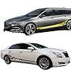 2 X Car Side Skirt Decals for Suzuki Alto 1979-2021 HA, Racing Stripes Vinyl Graphics, Lower Door Body Styling Decoration, Easy to Install,C-Yellow #4