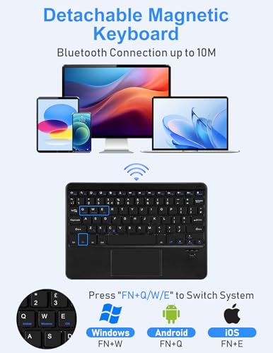 Teclado Bluetooth con panel táctil para iPad de 8ª generación y iPad 10.2 4