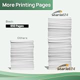 Starlet24 4 x kartridże do drukarki, kompatybilne z Epson 33XL BK 33 XL, czarne