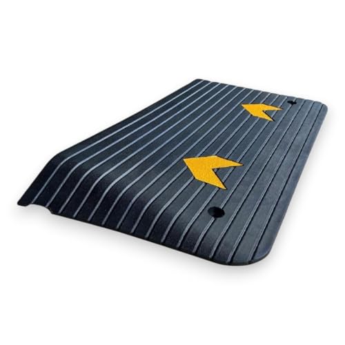 Rubber Wheelchair Ramp 10cm, Non-Slip Surface, 901 x 620 x 101mm, 400kg Capacity, Indoor/Outdoor Use