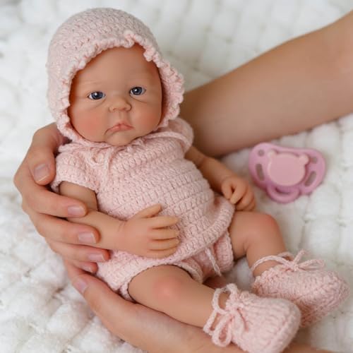 Muñeca Reborn Bebé Silicone 12" Cuerpo Completo miniatura 1